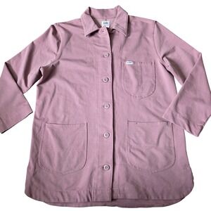 Lee Workwear‎ Layers Duster Jacket Mauve Button Front Work Coat Women Medium